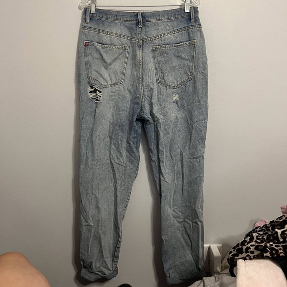 Light Wash High Rise Distressed Mom Jeans from Urban Outfitters - Picture 2 of 2